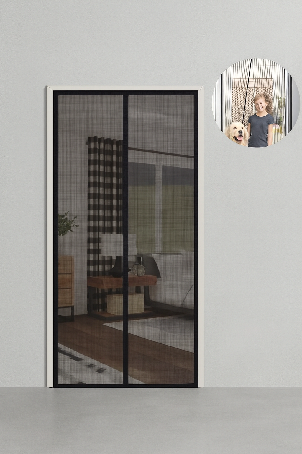 Door Curtain-Mesh Screen Net Home Magnetic Foldable Anti Mosquito Door Curtain